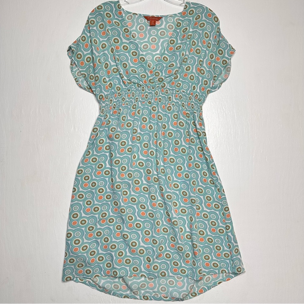 Tommy Bahama Aqua Geometric Print Summer Dress